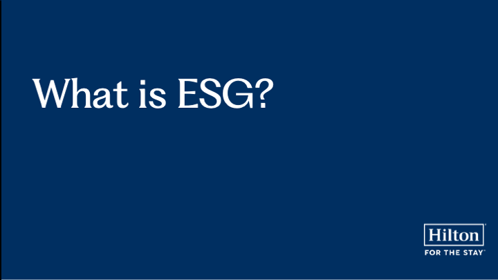 What is ESG?