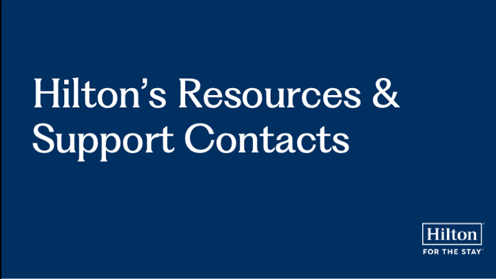 Hilton’s Resources & Support Contacts